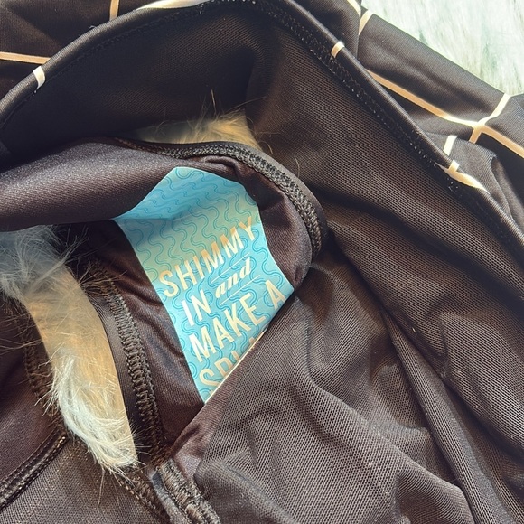 NWT SPANX Flirty Skirted Swim Bottom in Black Geo Sz 10 - Picture 7 of 10